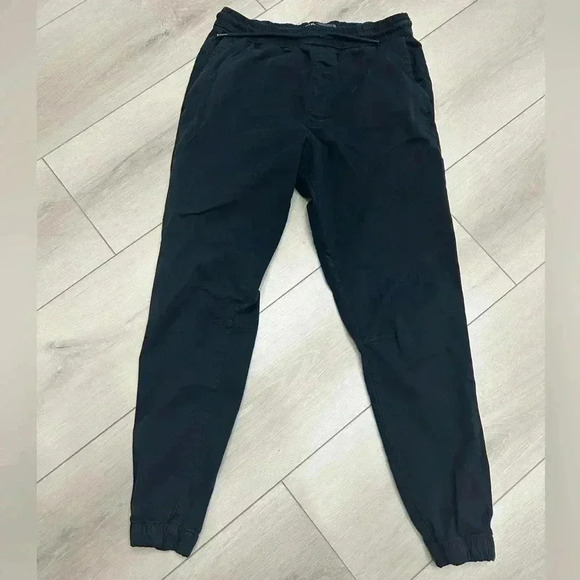 Zara Men’s Joggers black pants jeans medium elastic waist pull on - Picture 1 of 4